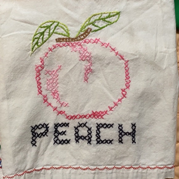 Hand stitched flour sack towels (2) - Picture 2 of 4